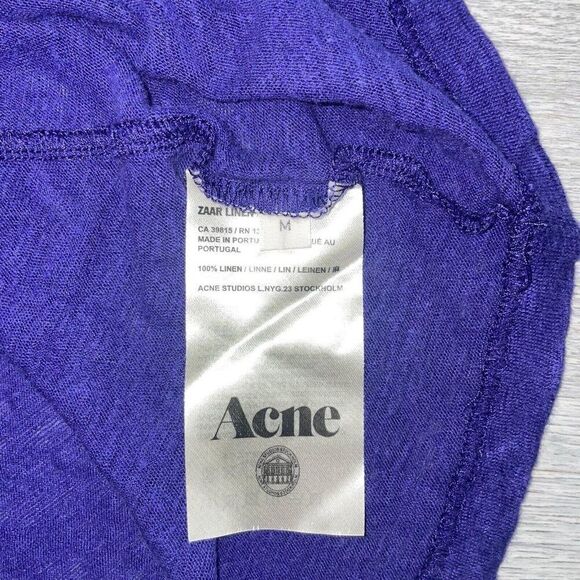 Acne Studios Zaar Linen Tank Women’s Medium Scoop Neck Relaxed Slouchy Gauzy - Picture 5 of 9